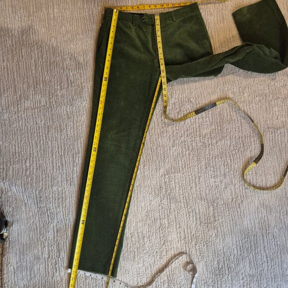 Bugatti 1040 Green Corduroy Pants Chino Style - Picture 15 of 16